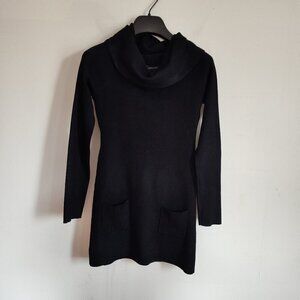 Ladies Petite SZ PS Inc Black Cowl-Neck Long-Sleeve Sweater